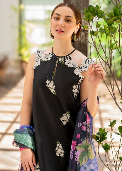 ASIFA NABEEL-3PC LAWN PRINT EMBROIDERED SHIRT WITH CHIFFON PRINT DUPATTA AND PRINT TROUSER-W.J-1708