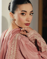 ZIVA-3PC RAW SILK EMBROIDERED SHIRT WITH SILK EMBROIDERED DUPATTA AND EMB TROUSER-W.J-5141