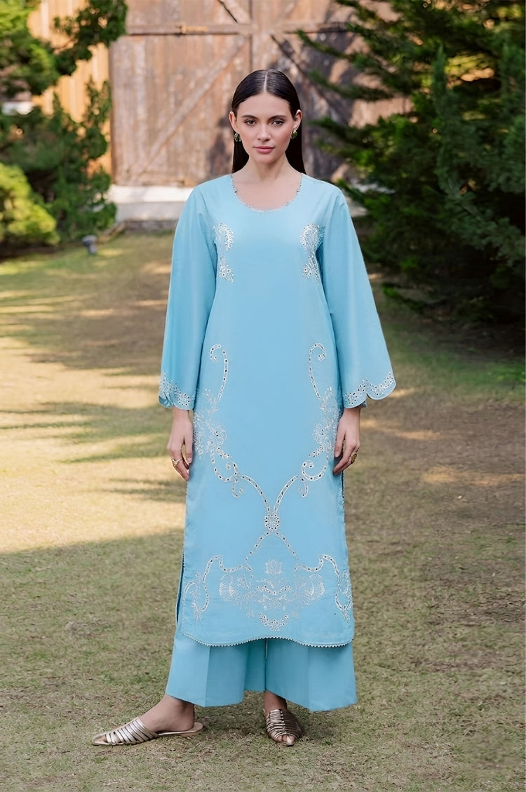 BATIK-2PC LAWN EMBROIDERED SHIRT WITH LAWN TROUSER-W.J-100
