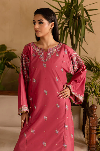 BATIK-2PC DHANAK EMBROIDERED SHIRT & EMBROIDERED TROUSER-W.J-1907