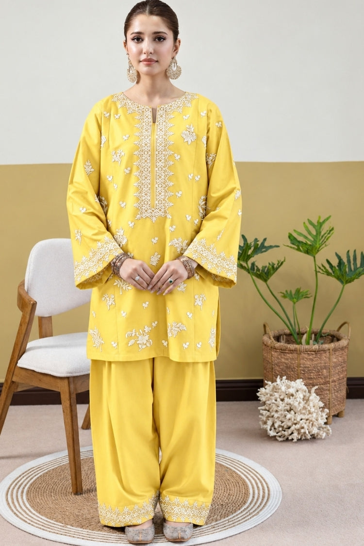 URGE-2PIECE ITTELEIN WOOL EMBROIDERED SHIRT WITH  ITTELEIN WOOL EMB TROUSER-WJ-15140