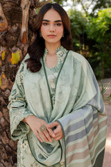 BAROQUE-3PC KHADDAR PRINTED SHIRT WITH KHADDAR PRINTED DUPATTA AND PRINT TROUSER-W.J-2643