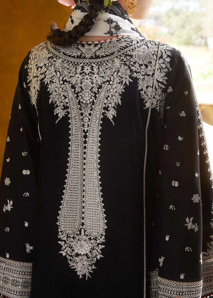 HUSSAIN REHAR-3PC DHANAK EMBROIDERED SHIRT WITH COTTON NET EMBROIDERED DUPATTA AND EMB TROUSER-W.J-1834