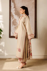 BAROQUE-3PC LAWN EMBROIDERED SHIRT WITH CHIFFON PRINTED DUPATTA AND EMB TROUSER-W.J-4869
