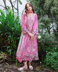 MUSHQ-3PC DHANAK EMBROIDERED SHIRT WITH WOOL PRINTED SHAWL AND TROUSER -W.J-5243