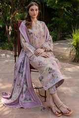 BAROQUE-3PC KHADDAR PRINTED SHIRT WITH KHADDAR PRINTED DUPATTA AND PRINT TROUSER-W.J-2644