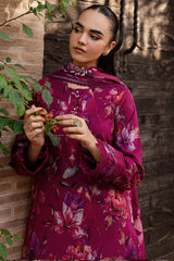 BAROQUE-3PC KHADDAR PRINTED SHIRT WITH KHADDAR PRINTED DUPATTA AND PRINT TROUSER-W.J-2646