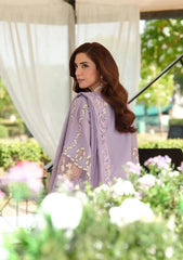 ELAF-3PC DHANAK EMBROIDERED SHIRT WITH KHADDI NET EMBROIDERED DUPATTA AND TROUSER-W.J-5114