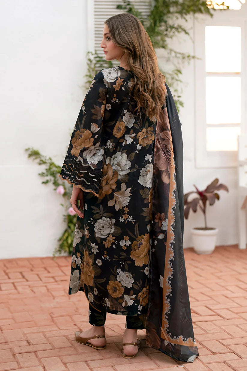 BAROQUE-3PC LAWN PRINTED SHIRT WITH CHIFFON PRINT DUPATTA AND PRINT TROUSER-W.J-1786