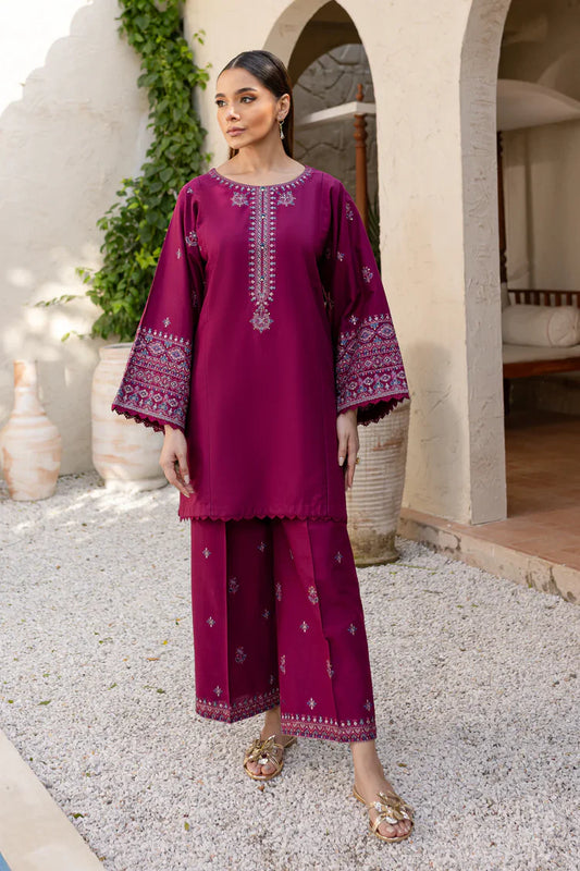 BATIK-2PC DHANAK SEQUENCE EMBROIDERED SHIRT WITH SEQUIN EMB TROUSER-W.J-1925