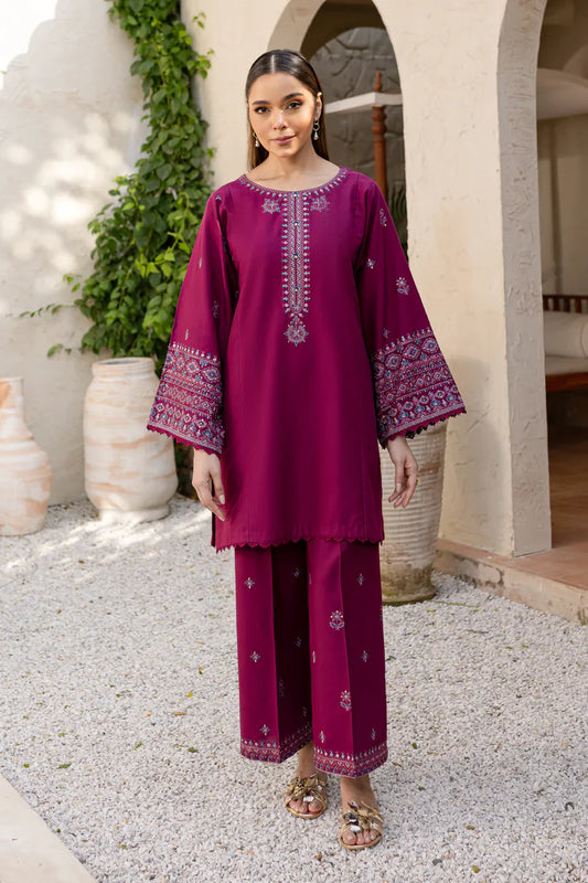 BATIK-2PC DHANAK SEQUENCE EMBROIDERED SHIRT WITH SEQUIN EMB TROUSER-W.J-1925