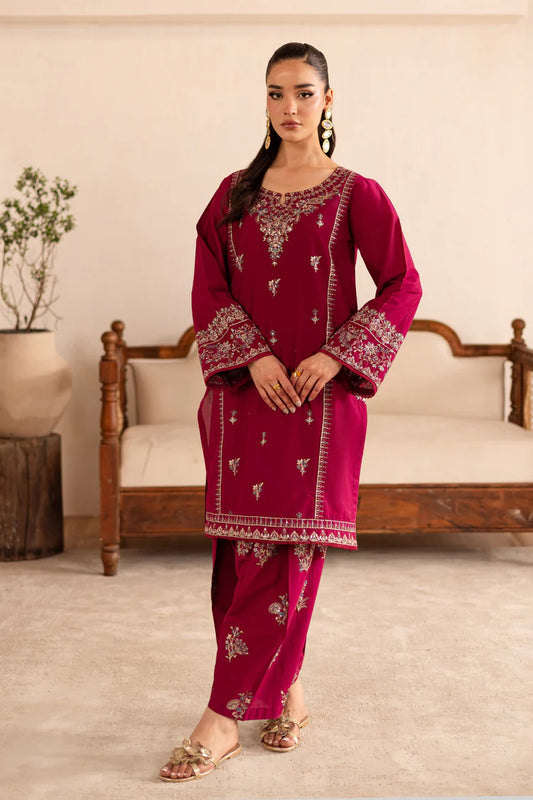 BATIK-2PC DHANAK EMBROIDERED SHIRT & EMBROIDERED TROUSER-W.J-2003