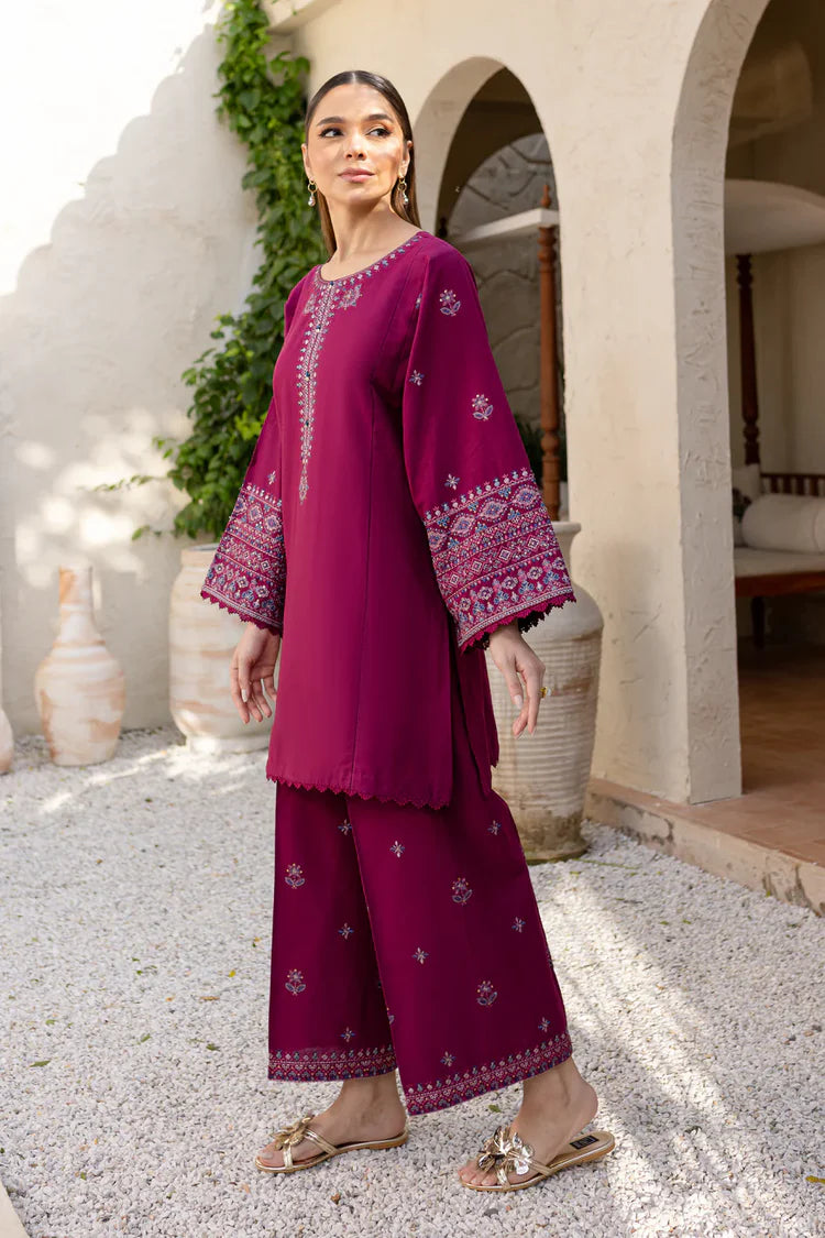 BATIK-2PC DHANAK SEQUENCE EMBROIDERED SHIRT WITH SEQUIN EMB TROUSER-W.J-1925