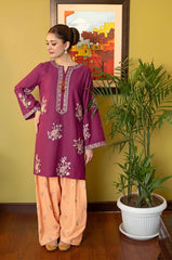 URGE-2PC LAWN EMBROIDERED SHIRT WITH LAWN TROUSER-W.J-258
