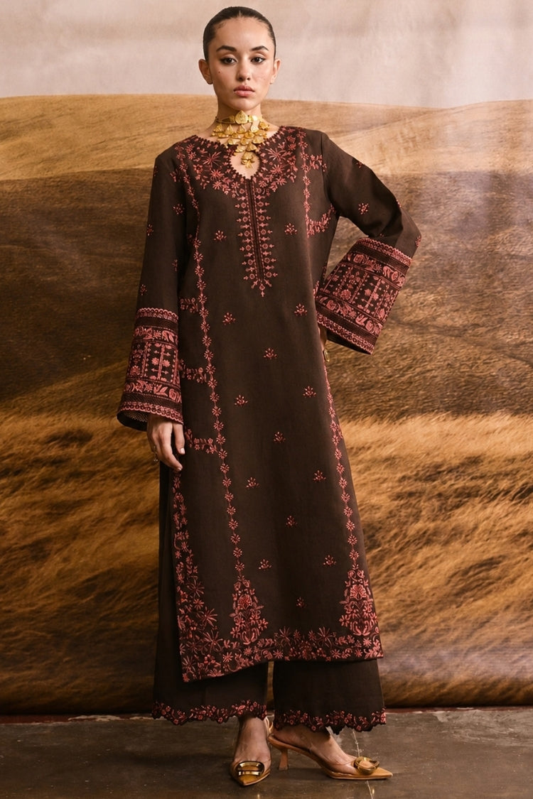 BATIK-2PIECE DHANAK EMBROIDERED SHIRT WITH DHANAK EMB TROUSER-WJ-15102