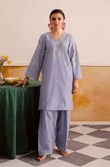 GARNET-2PC LAWN EMBROIDERED SHIRT WITH LAWN TROUSER-W.J-152