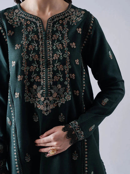 ASIM JOFA-3PC DHANAK EMBROIDERED SHIRT WITH DHANAK EMBROIDERED SHAWL & TROUSER_W.J-1896