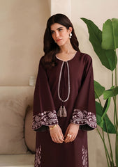 GARNET-2PC  LAWN EMBROIDERED SHIRT & TROUSER-W.J-60