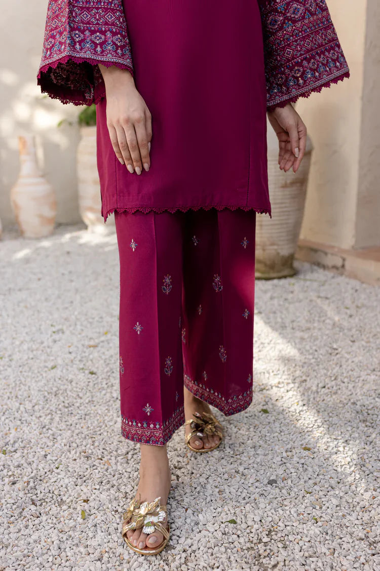 BATIK-2PC DHANAK SEQUENCE EMBROIDERED SHIRT WITH SEQUIN EMB TROUSER-W.J-1925