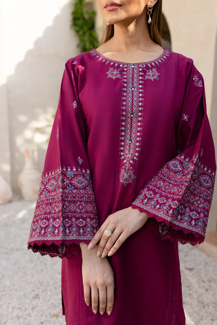 BATIK-2PC DHANAK SEQUENCE EMBROIDERED SHIRT WITH SEQUIN EMB TROUSER-W.J-1925