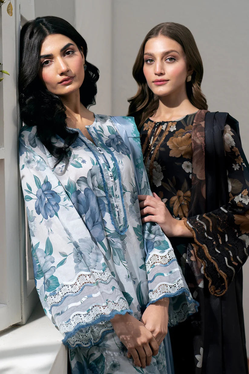 BAROQUE-3PC LAWN PRINTED SHIRT WITH CHIFFON PRINT DUPATTA AND PRINT TROUSER-W.J-1786