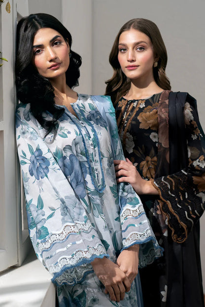 BAROQUE-3PC LAWN PRINTED SHIRT WITH CHIFFON PRINT DUPATTA AND PRINT TROUSER-W.J-1786
