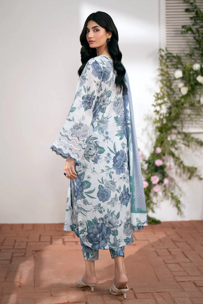 BAROUQE-3PC KARANDI PRINTED SHIRT WITH KARANDI PRINTED DUPATTA AND TROUSER-W.J-2012
