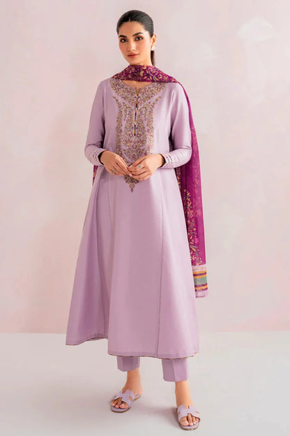 JAZMIN - 3PC LAWN EMBROIDERED SHIRT WITH MONARK PRINTED DUPATTA AND TROUSER-W.J-1762