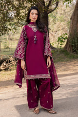 BATIK-3PC DHANAK EMBROIDERED SHIRT WITH CHIFFON EMBROIDERED DUPATTA AND EMB TROUSER -W.J-5163