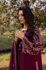 BATIK-3PC DHANAK EMBROIDERED SHIRT WITH CHIFFON EMBROIDERED DUPATTA AND EMB TROUSER -W.J-5163