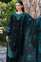 BATIK-3PC KHADDAR EMBROIDERED SHIRT WITH COURTRAI PRINTED SHAWL AND TROUSER-W.J-4391