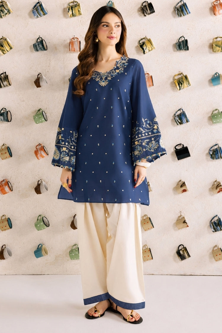 BATIK-2PIECE DHANAK EMBROIDERED SHIRT WITH DHANAK EMB TROUSER-WJ-15106