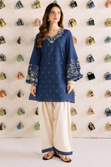 BATIK-2PIECE DHANAK EMBROIDERED SHIRT WITH DHANAK EMB TROUSER-WJ-15106