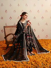 MAHNUR-3PC LAWN HEAVY EMBROIDERED SHIRT WITH CHIFFON EMB DUPATTA AND TROUSER -W.J-4690