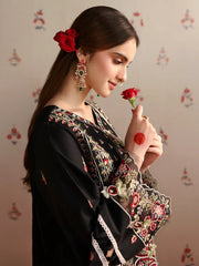 MAHNUR-3PC LAWN HEAVY EMBROIDERED SHIRT WITH CHIFFON EMB DUPATTA AND TROUSER -W.J-4690