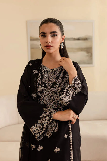 BATIK-3PC DHANAK EMBROIDERED SHIRT WITH CHIFFON EMBROIDERED DUPATTA & EMB TROUSER-WJ-1929