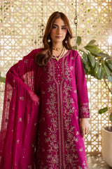 BATIK-3PIECE LAWN SEQUIN EMBROIDERED SHIRT WITH CHIFFON EMBROIDERED DUPATTA AND TROUSER-W.J-4867