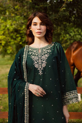 BATIK-3PC DHANAK EMBROIDERED SHIRT WITH CHIFFON EMBROIDERED DUPATTA AND EMB TROUSER -W.J-5181