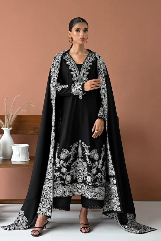 BATIK-3PC DHANAK EMBROIDERED SHIRT WITH DHANAK EMBROIDERED SHAWL & TROUSER-W.J-1905