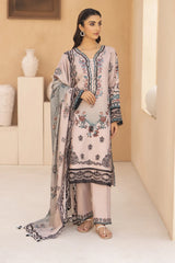 WearJora-3PC KARANDI PRINTED EMBROIDERED SHIRT WITH KARANDI PRINTED EMB SHAWL & PRINTED TROUSER-W.J-0128