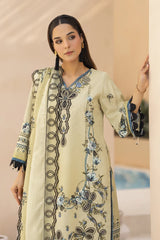 WearJora-3PC KARANDI PRINTED EMBROIDERED SHIRT WITH KARANDI PRINTED EMB SHAWL & PRINTED TROUSER-W.J-0127