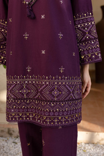 BATIK-2PC DHANAK EMBROIDERED SHIRT & EMBROIDERED TROUSER-W.J-1802