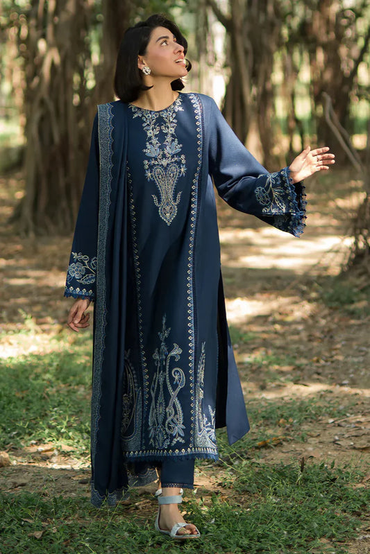 ASIM JOFA- 3PC LAWN EMBROIDERED SHIRT WITH CHIFFON EMBROIDERED DUPATTA AND TROUSER -W.J-1773