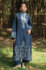 ASIM JOFA- 3PC LAWN EMBROIDERED SHIRT WITH CHIFFON EMBROIDERED DUPATTA AND TROUSER -W.J-1773