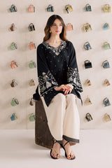 BATIK-2PIECE DHANAK EMBROIDERED SHIRT WITH DHANAK EMB SLEEVES-WJ-15010