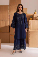 BATIK-2PIECE DHANAK EMBROIDERED SHIRT WITH DHANAK EMB TROUSER-WJ-15037