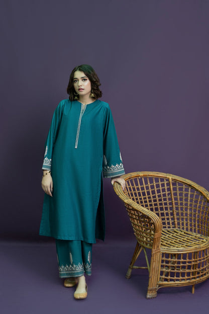 URGE-2PC LAWN EMBROIDRED SHIRT WITH AND EMBROIDRED TROUSER-W.J-1504