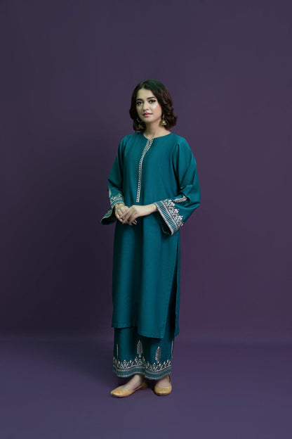 URGE-2PC LAWN EMBROIDRED SHIRT WITH AND EMBROIDRED TROUSER-W.J-1504