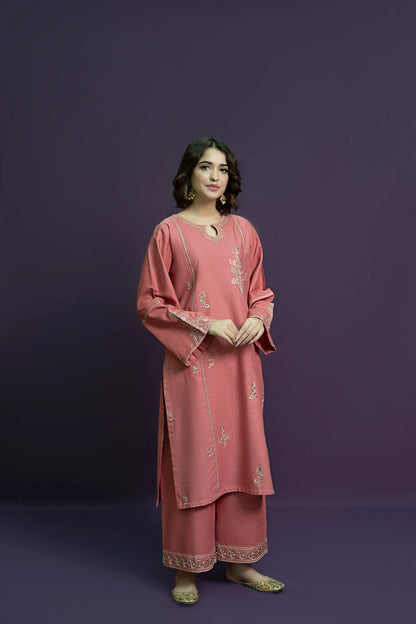 URGE-2PC LAWN EMBROIDRED SHIRT WITH LAWN EMBROIDRED TROUSER-W.J-1573