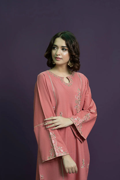 URGE-2PC LAWN EMBROIDRED SHIRT WITH LAWN EMBROIDRED TROUSER-W.J-1573